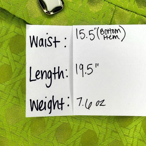 NWOT Antonio Melani Straight Skirt | 8 | Green Metallic Geometric Retro Inspired - Picture 7 of 7